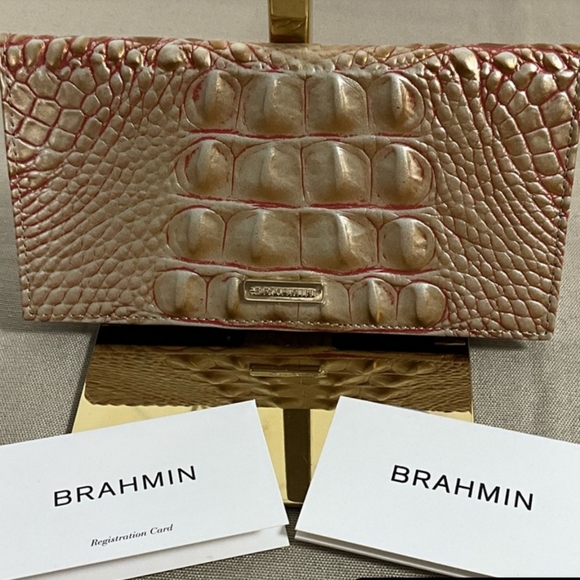 NWT BRAHMIN Cordelia Sunkiss Melbourne Checkbook Holder - Picture 5 of 6
